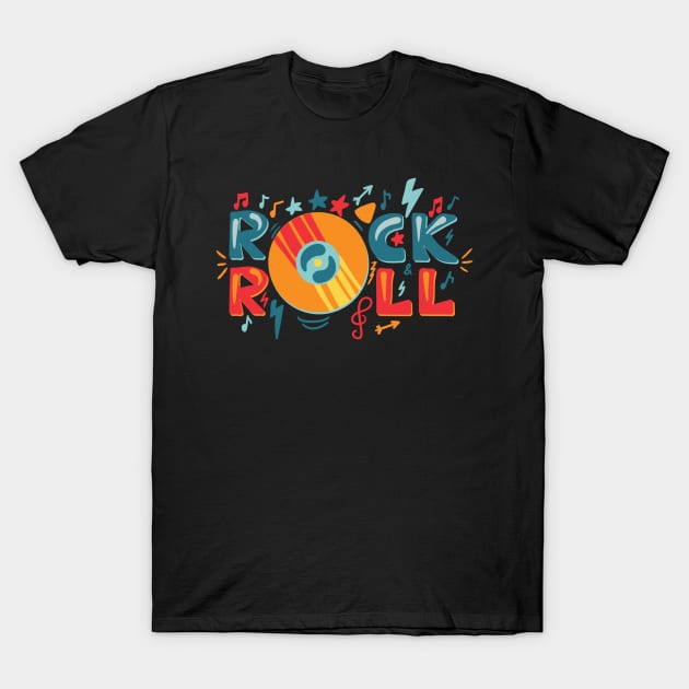 rock and roll T-Shirt by Draw One Last Breath Horror 